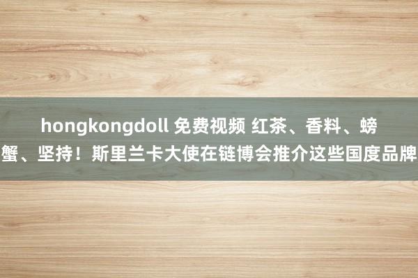 hongkongdoll 免费视频 红茶、香料、螃蟹、坚持！斯里兰卡大使在链博会推介这些国度品牌