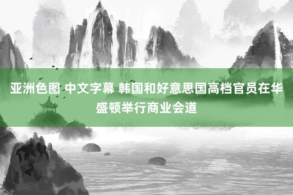 亚洲色图 中文字幕 韩国和好意思国高档官员在华盛顿举行商业会道