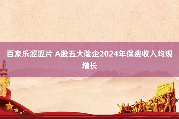 百家乐涩涩片 A股五大险企2024年保费收入均现增长